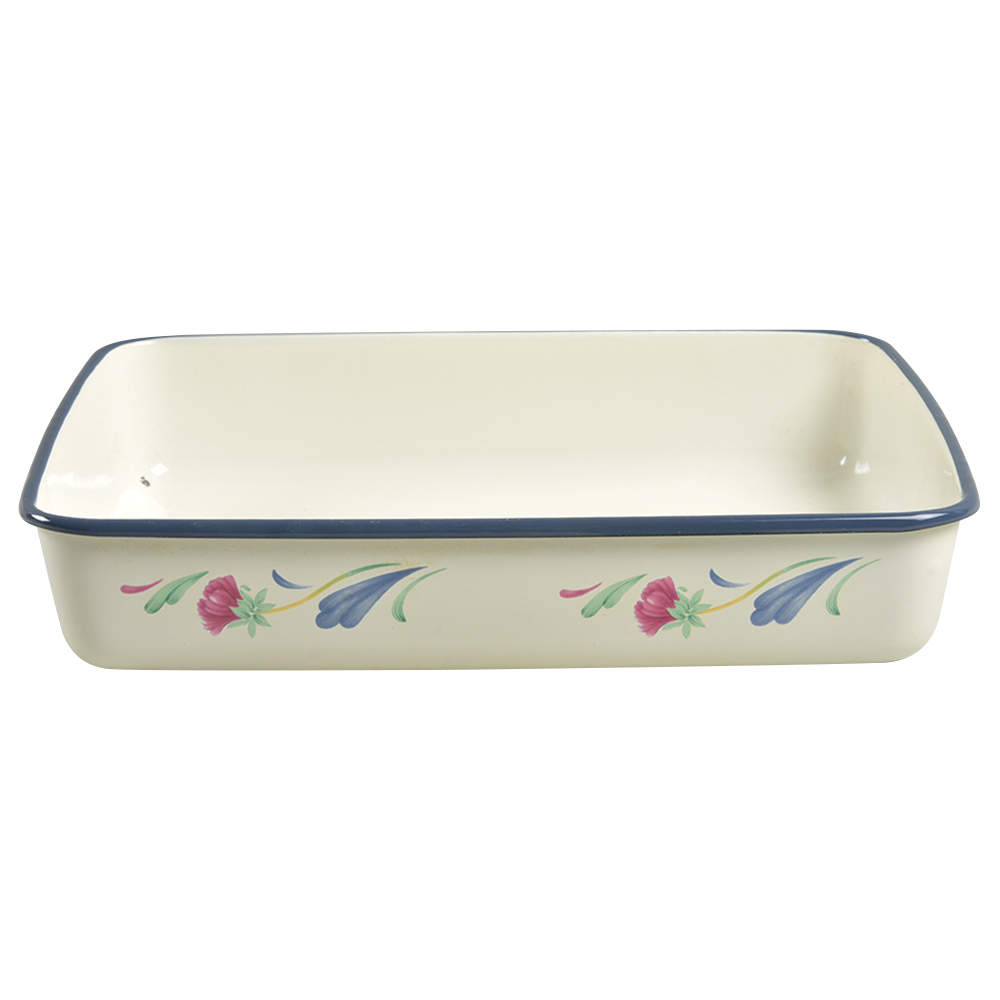 Poppies On Blue 11" Metal Rectangular Baker by Lenox-1