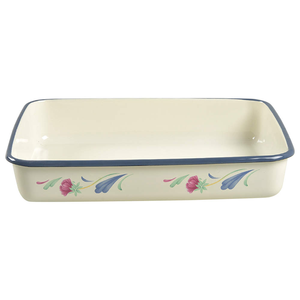 Poppies On Blue 10" Metal Rectangular Baker by Lenox-1