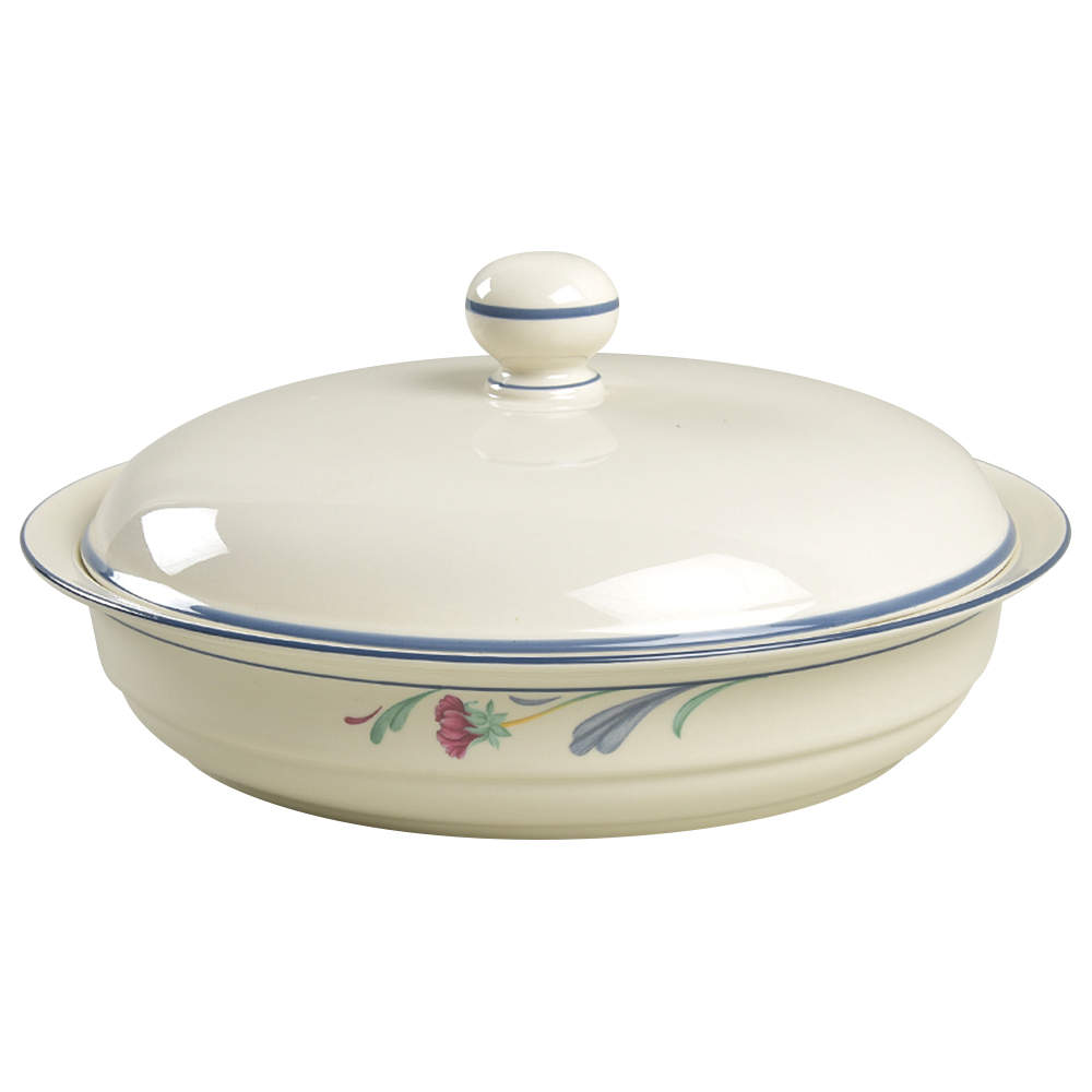 Poppies On Blue Round Covered Vegetable-Uses RV9 as Base + C2CVL by Lenox-1