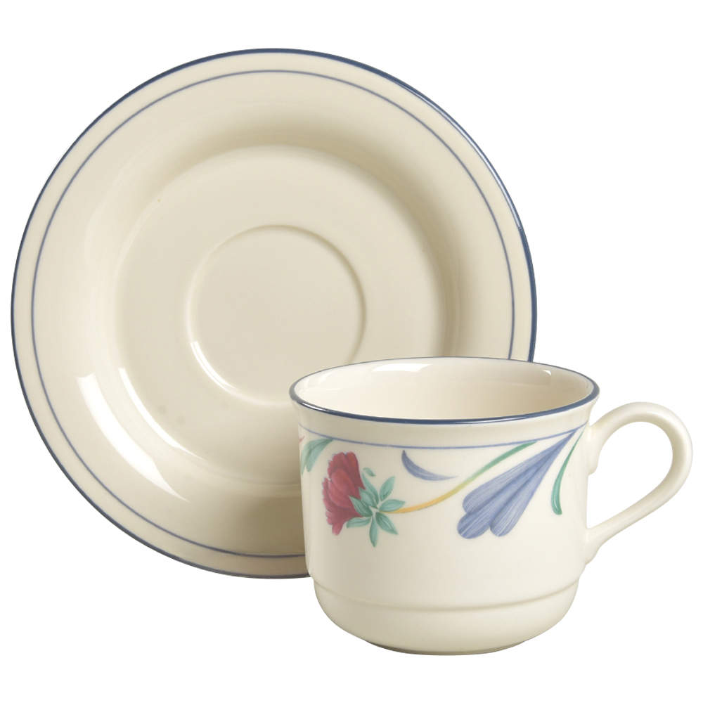 Poppies On Blue Flat Cup & Saucer Set by Lenox-1