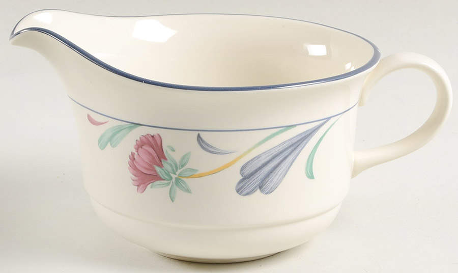 Poppies On Blue Open Sauce Boat by Lenox-1