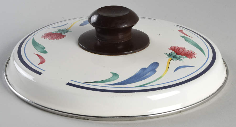 Poppies On Blue Lid for 8" Metal Skillet by Lenox-1