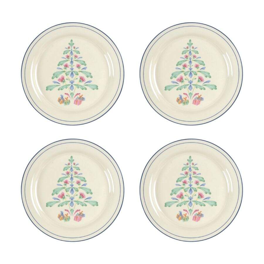 Poppies On Blue Christmas Salad Plate - Set of 4 by Lenox-1