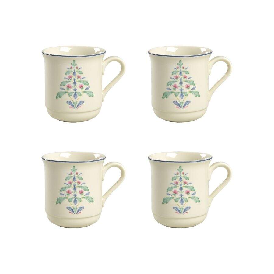 Poppies On Blue Christmas Mug - Set of 4 by Lenox-1