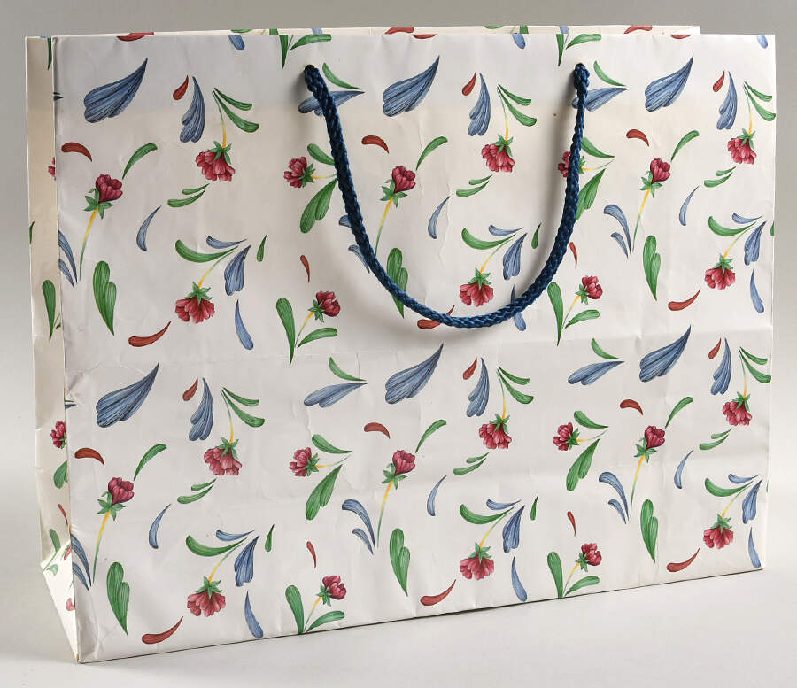Poppies On Blue Large Paper Gift Bag by Lenox-1