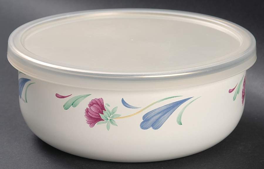 Poppies On Blue 7" Metal Bowl & Plastic Lid by Lenox-1
