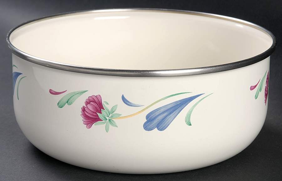 Poppies On Blue 7 3/4" Metal Bowl by Lenox-1
