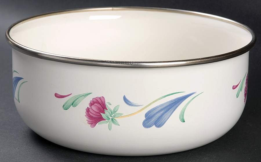 Poppies On Blue 7" Metal Bowl by Lenox-1