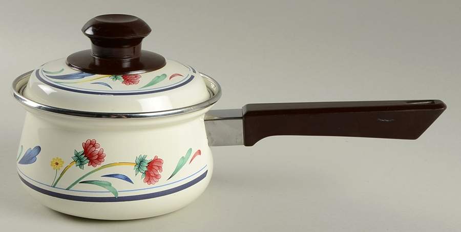 Poppies On Blue 1 Qt Metal Covered Saucepan by Lenox-1
