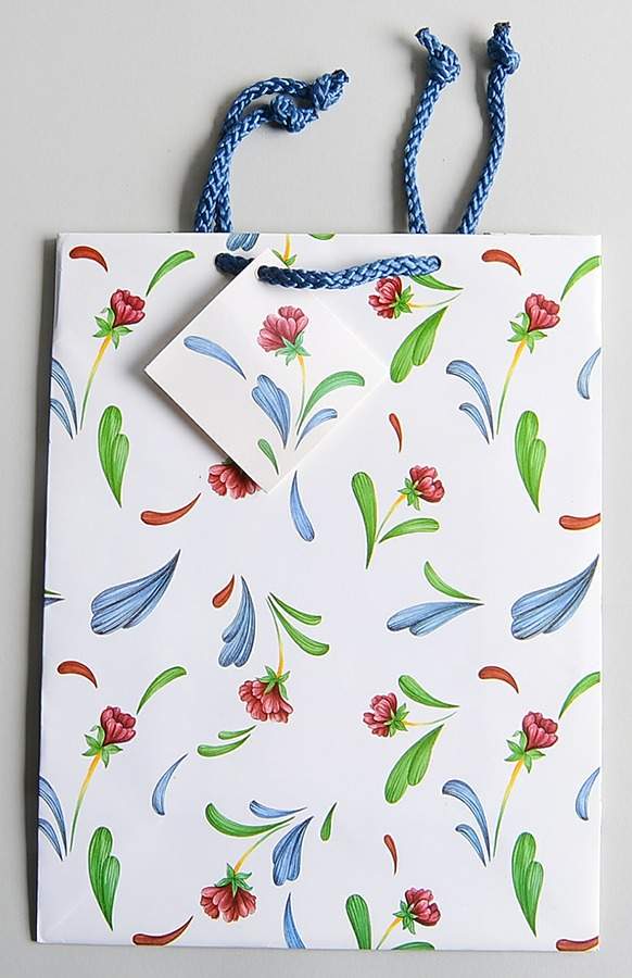 Poppies On Blue Medium Paper Gift Bag by Lenox-1