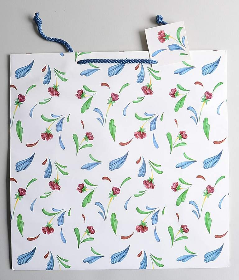 Poppies On Blue Large Paper Gift Bag by Lenox-1