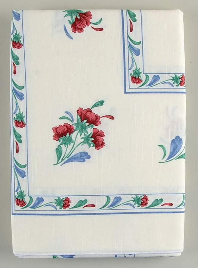 Poppies On Blue 62" X 86" Oblong Tablecloth by Lenox-1