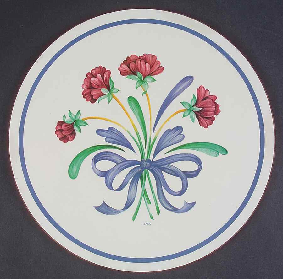 Poppies On Blue Round Cork Back Trivet by Lenox-1