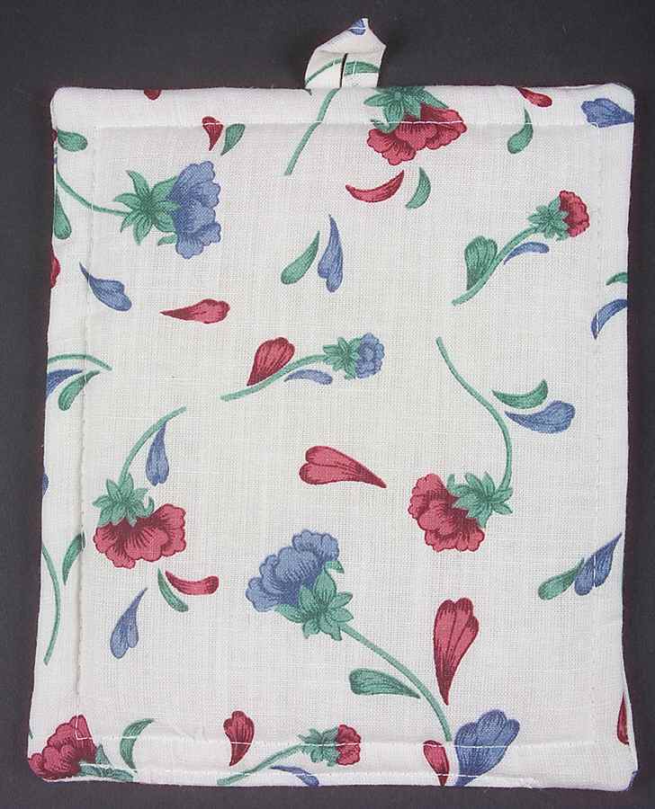 Poppies On Blue Rectangular Cloth Trivet by Lenox-1