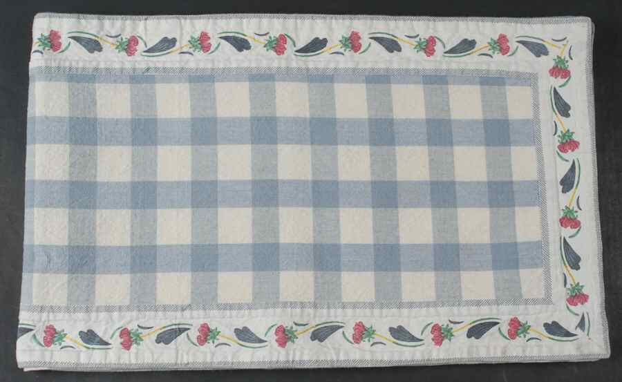 Poppies On Blue Table Runner-Cloth/Reversible by Lenox-1