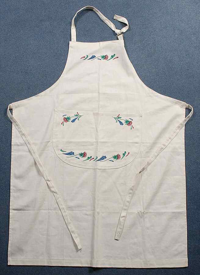 Poppies On Blue Cloth Kitchen Apron by Lenox-1
