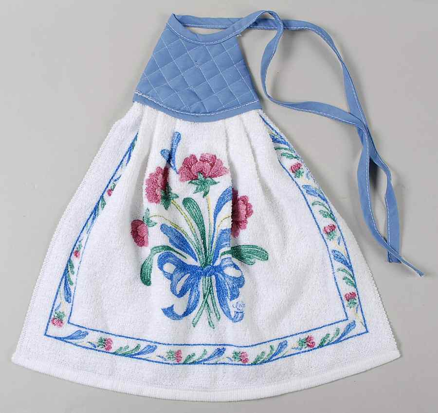 Poppies On Blue Tying Cloth Hand Towel by Lenox-1