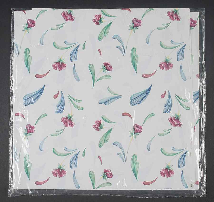 Poppies On Blue Wrapping Paper-Sheets by Lenox-1