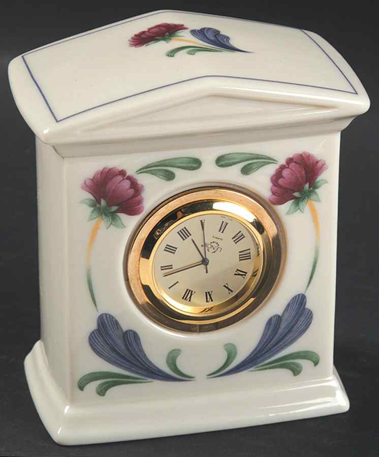Poppies On Blue Large Desk Clock by Lenox-1