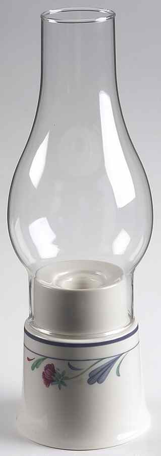 Poppies On Blue Hurricane Lamp & Globe by Lenox-1