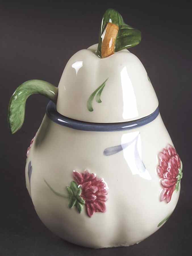 Poppies Barnyard Pear Shape Jam/Jelly & Spoon by Lenox-1