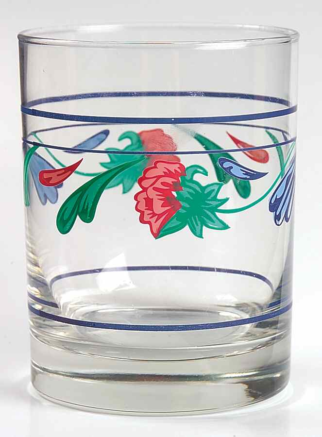 Poppies On Blue 12 Oz Glassware Double Old Fashioned by Lenox-1