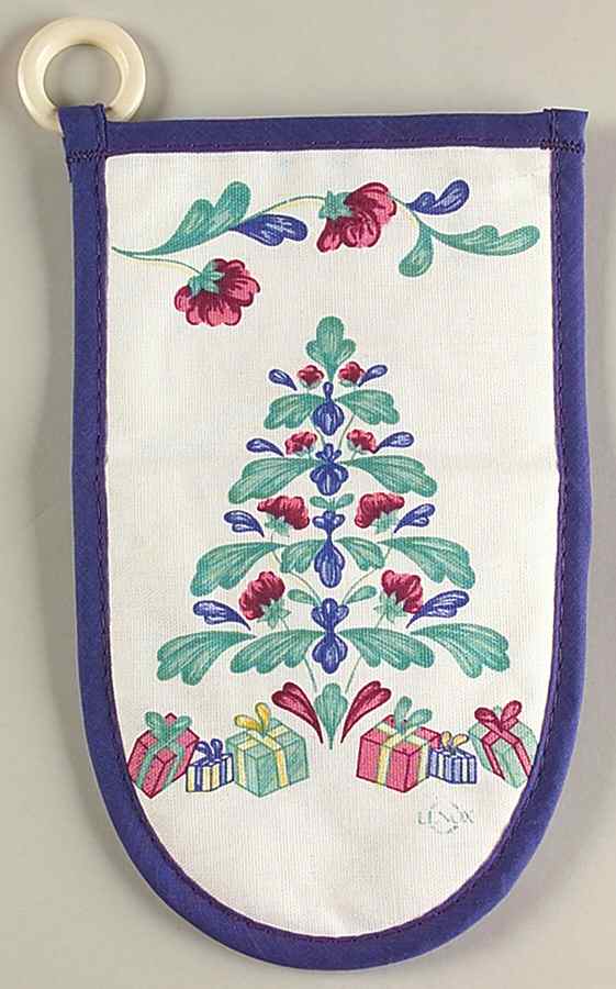 Poppies On Blue Cloth Oven Mitt by Lenox-1
