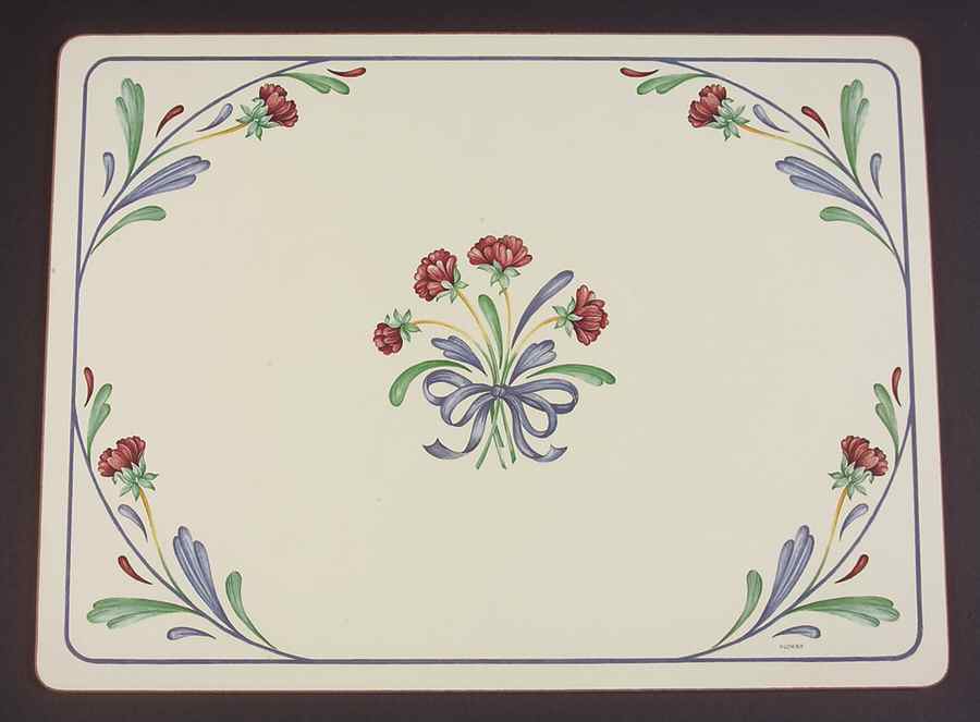 Poppies On Blue Corkboard Placemat by Lenox-1