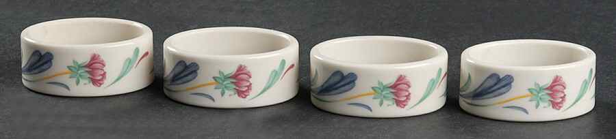 Poppies On Blue Napkin Ring - Set of 4 by Lenox-1