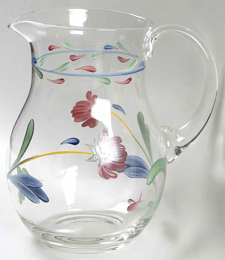 Poppies On Blue 64 Oz Glassware Pitcher by Lenox-1