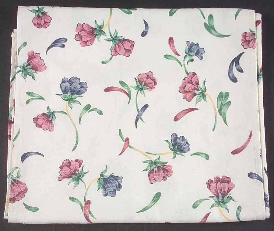 Poppies On Blue Table Runner-Cloth 12" X 87" by Lenox-1