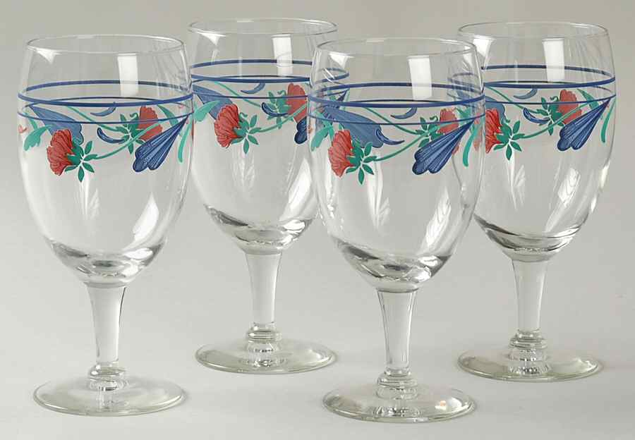 Poppies On Blue 16 Oz Glassware Iced Tea - Set of 4 by Lenox-1