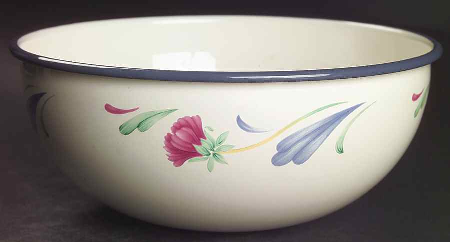 Poppies On Blue Large Metal Mixing Bowl by Lenox-1
