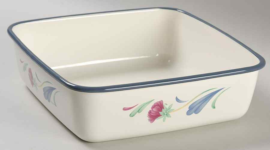Poppies On Blue 8" Metal Square Baker by Lenox-1