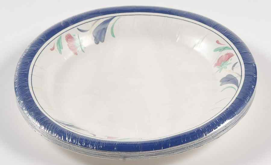 Poppies On Blue (Pack of 12) Paper Luncheon Plates by Lenox-1