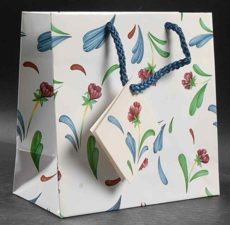 Poppies On Blue Small Paper Gift Bag by Lenox-1