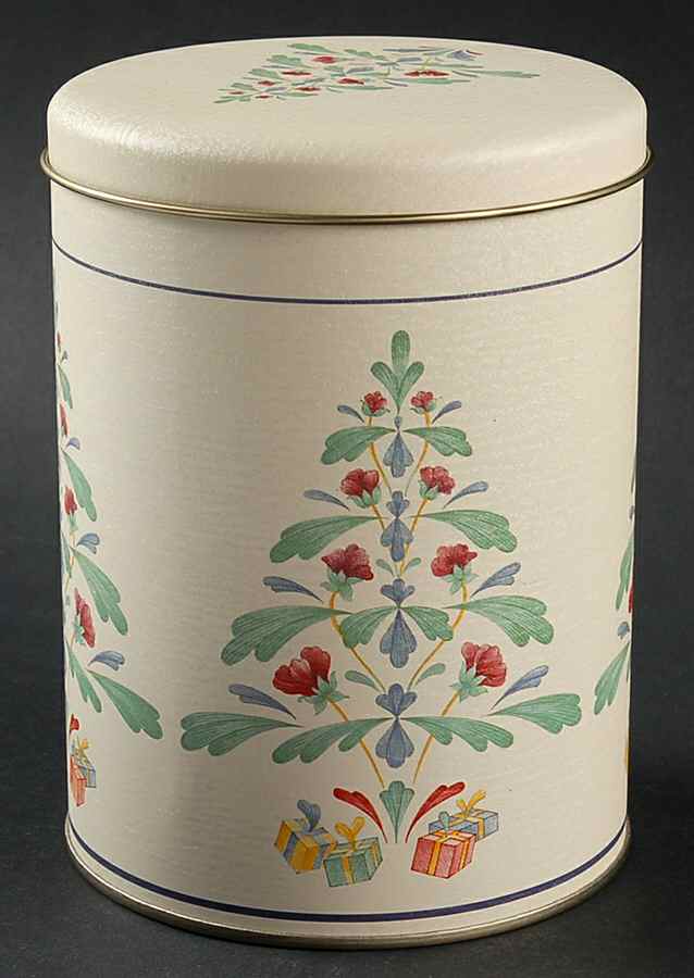 Poppies On Blue 6" Metal Storage Jar & Lid by Lenox-1