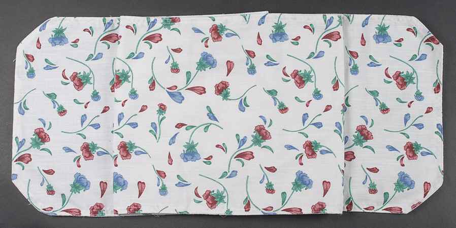 Poppies On Blue 12" x 65" Cloth Table Runner by Lenox-1