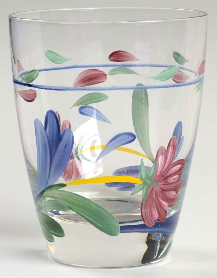 Poppies On Blue 12 Oz Glassware Double Old Fashioned by Lenox-1