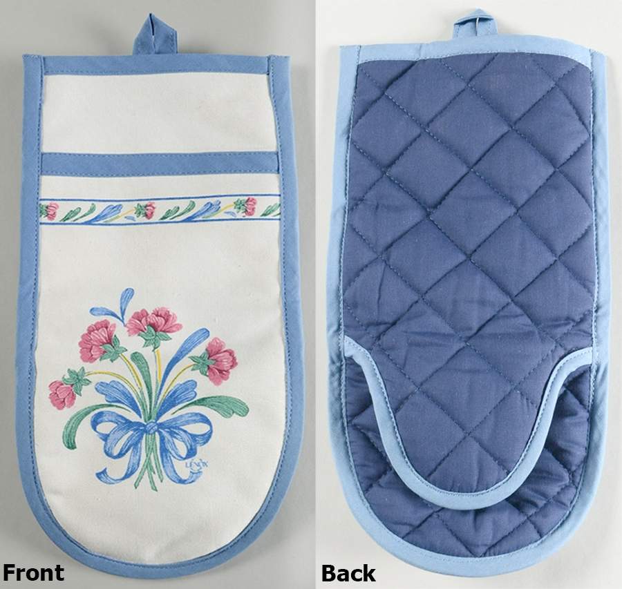 Poppies On Blue Cloth Oven Mitt by Lenox-1