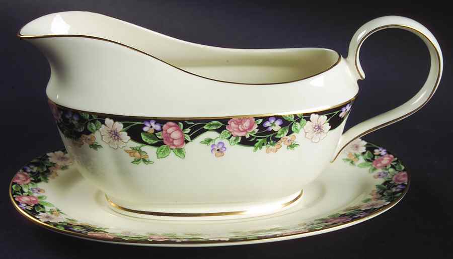 Prairie Blossoms Gravy Boat & Underplate by Lenox-1