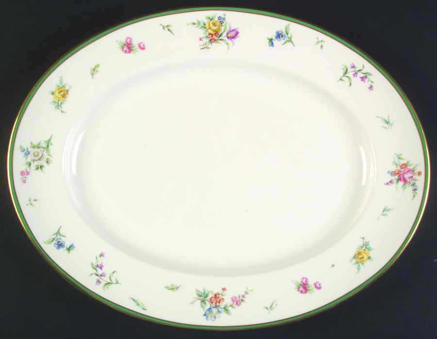 Provence Green 15" Oval Serving Platter by Lenox-1