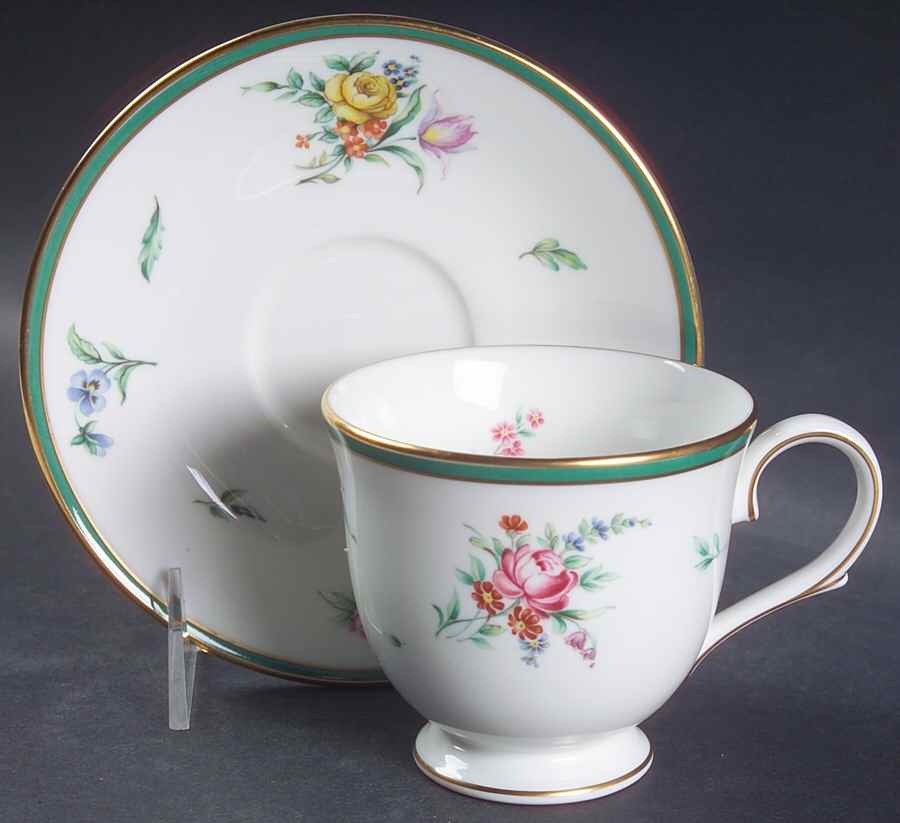 Provence Green Footed Cup & Saucer Set by Lenox-1