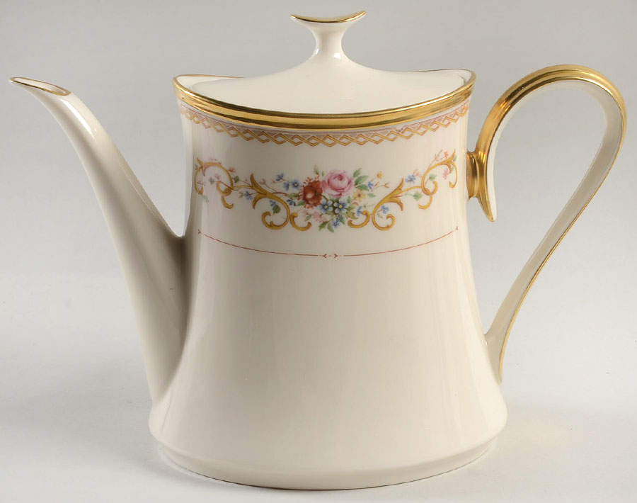 Queen's Garden Coffee Pot & Lid by Lenox-1