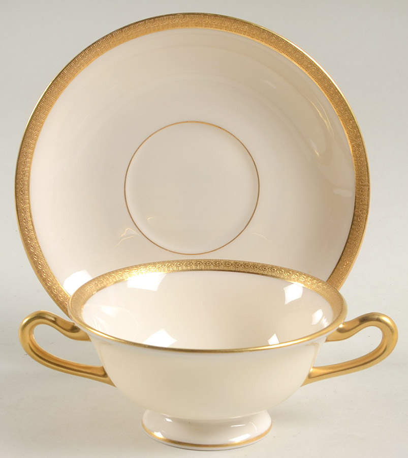 R4 Footed Bouillon Cup & Saucer by Lenox-1