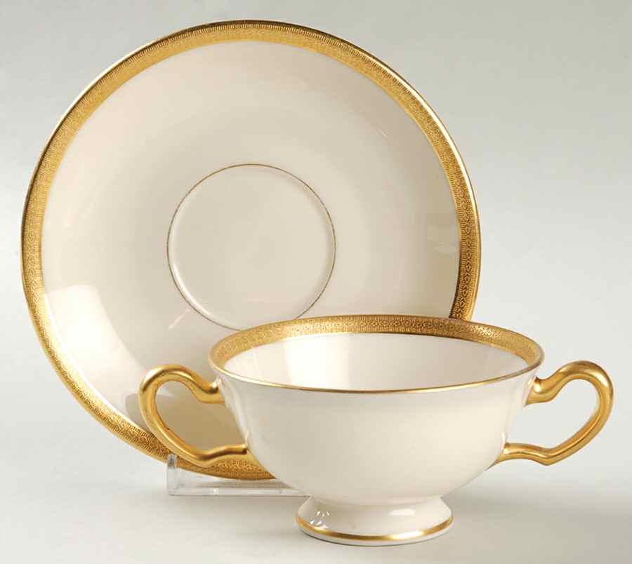 R4 Footed Bouillon Cup & Saucer by Lenox-1