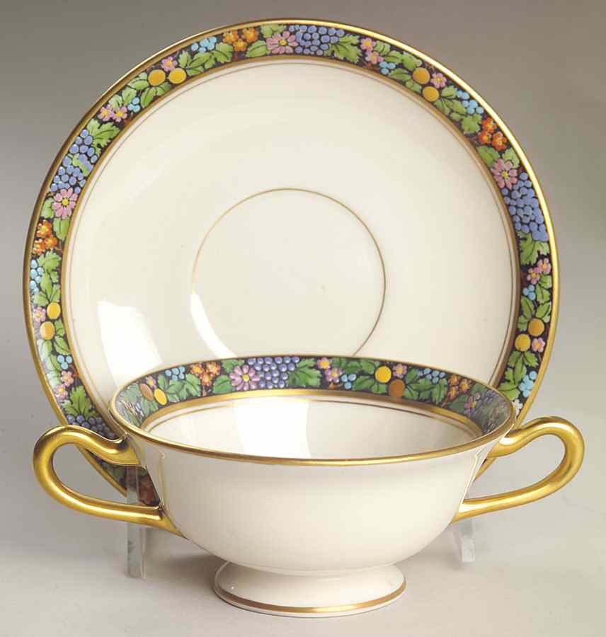 R6 Footed Bouillon Cup & Saucer by Lenox-1