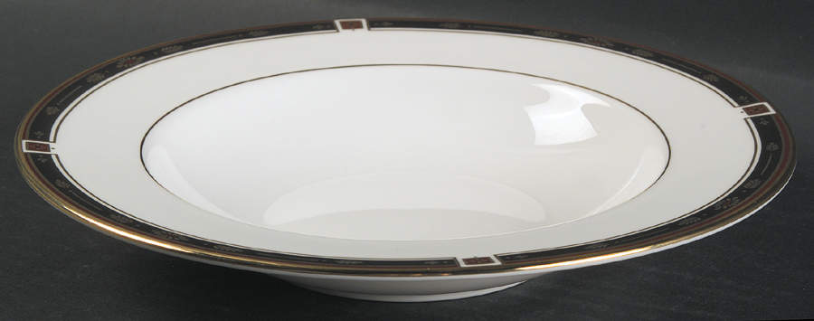 Regency Black Rim Soup Bowl by Lenox-1