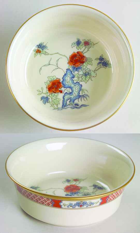 Red Lacquer Coupe Cereal Bowl by Lenox-1