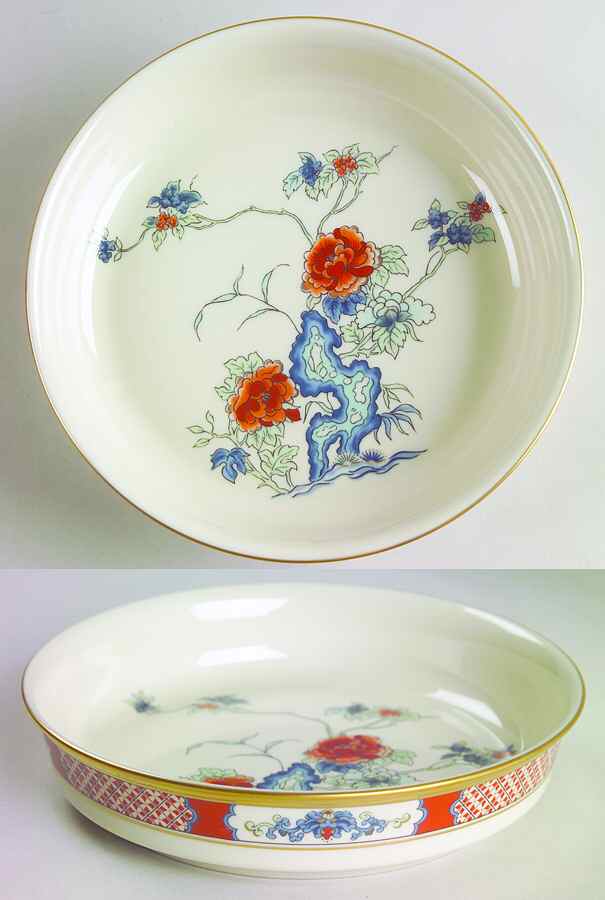 Red Lacquer Coupe Soup Bowl by Lenox-1